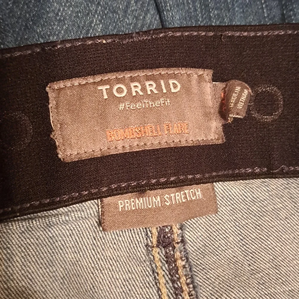 Torrid Dark Blue Distressed Jeans. Size 24T. - Picture 2 of 9